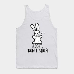 Adopt, Don't Shop. Funny and Sarcastic Saying Phrase, Humor Tank Top